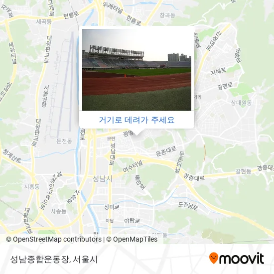 성남종합운동장 지도