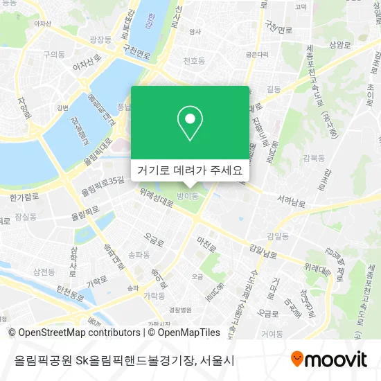 올림픽공원 Sk올림픽핸드볼경기장 지도