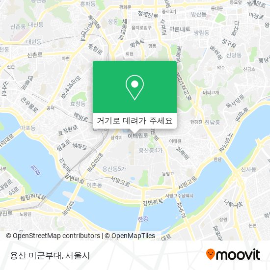 용산 미군부대 지도