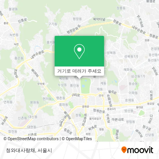 청와대사랑채 지도