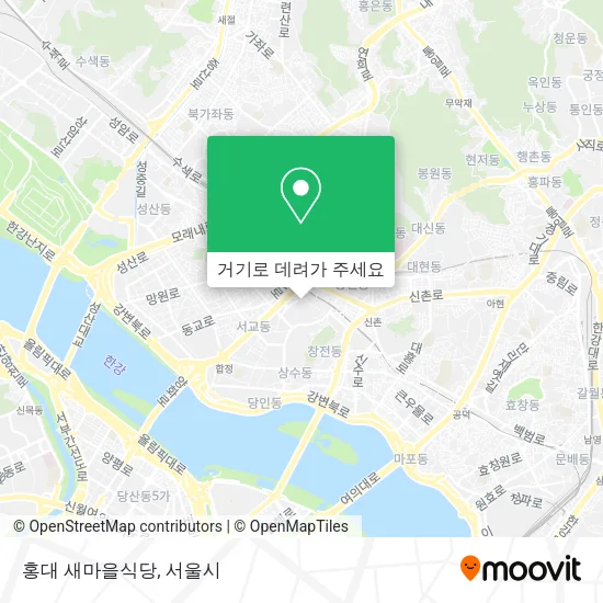 홍대 새마을식당 지도