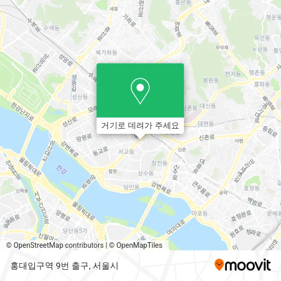 홍대입구역 9번 출구 지도
