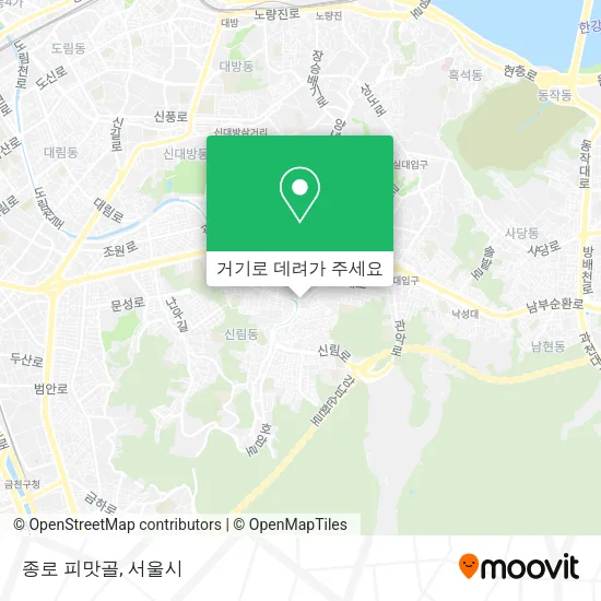 종로 피맛골 지도