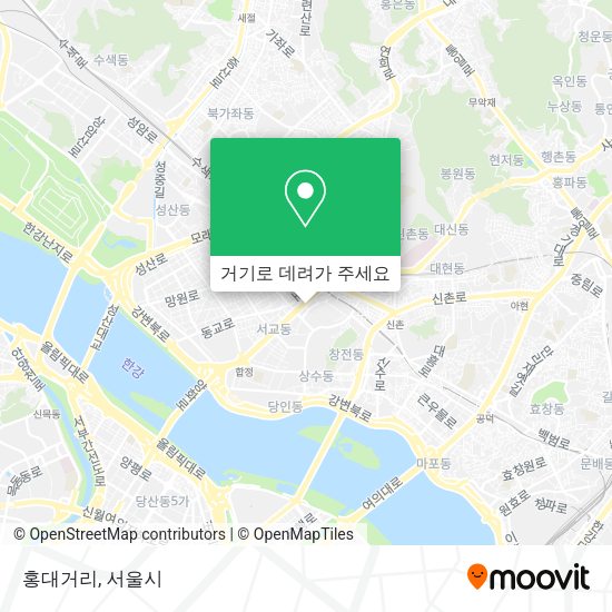 홍대거리 지도