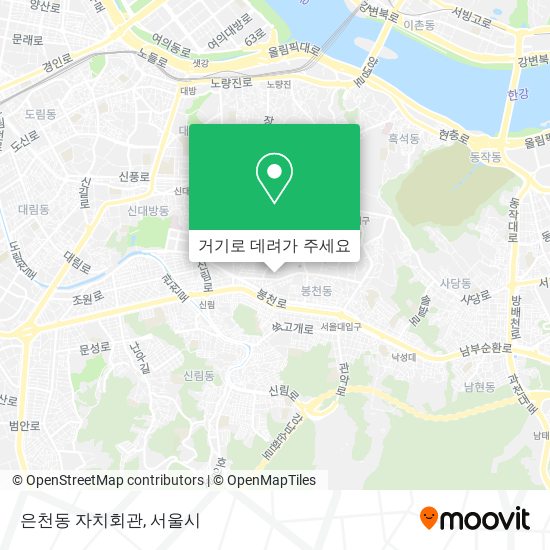 은천동 자치회관 지도