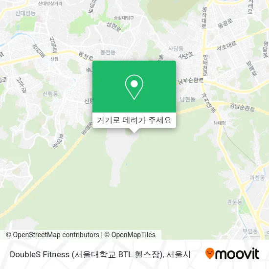 DoubleS Fitness (서울대학교 BTL 헬스장) 지도