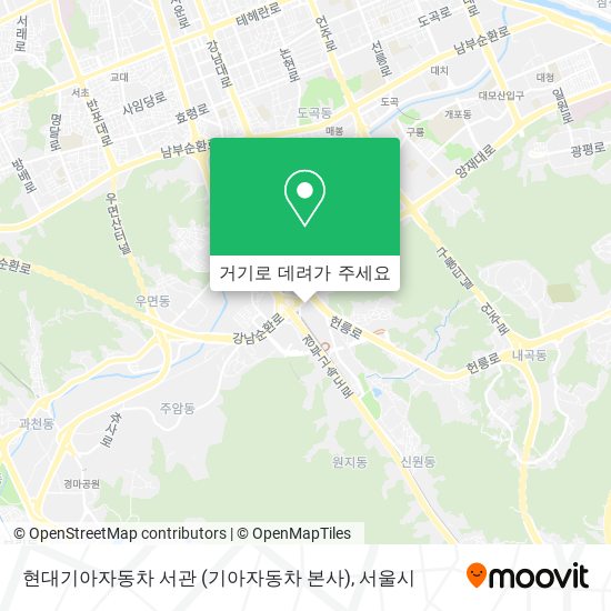 현대기아자동차 서관 (기아자동차 본사) 지도