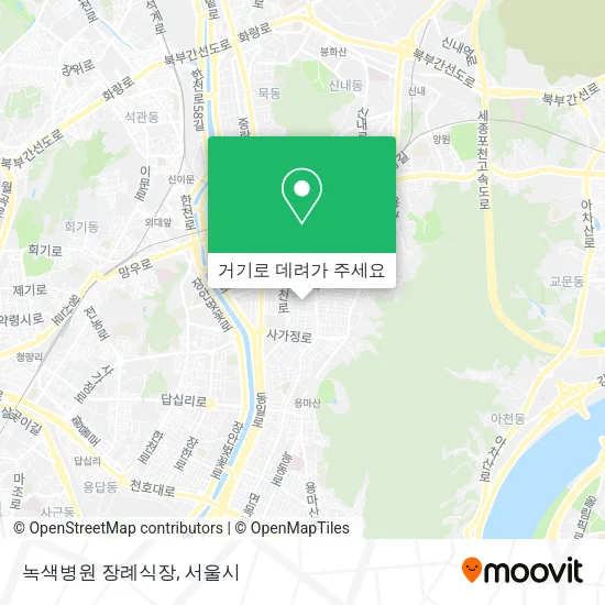 녹색병원 장례식장 지도