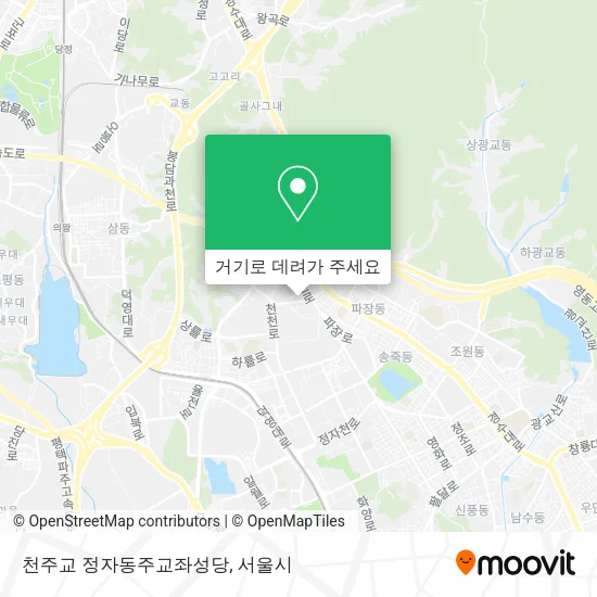 천주교 정자동주교좌성당 지도
