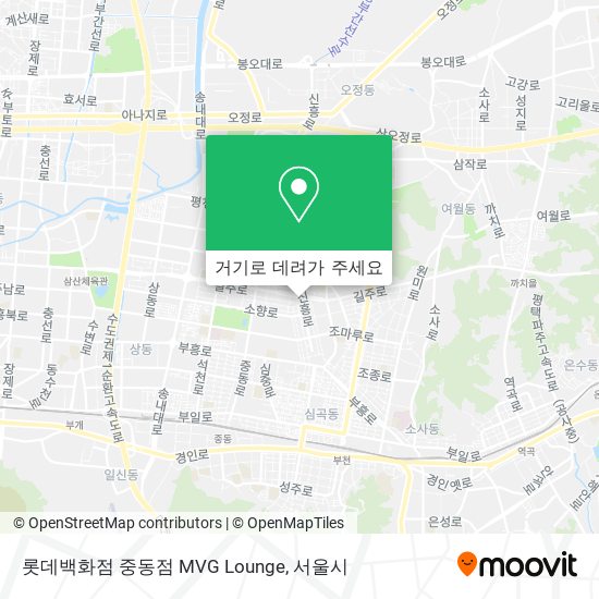 롯데백화점 중동점 MVG Lounge 지도