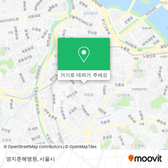 명지춘혜병원 지도