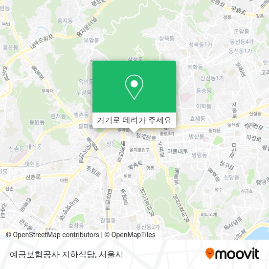 예금보험공사 지하식당 지도