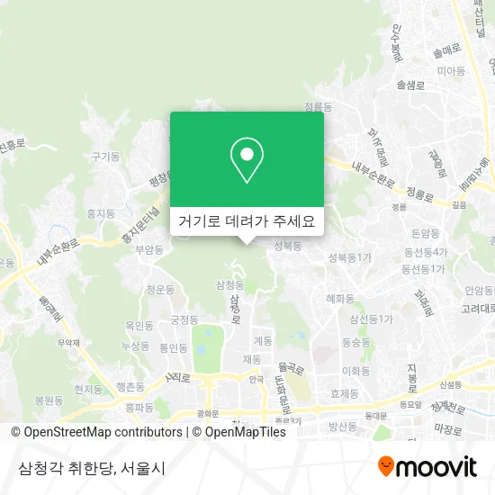 삼청각 취한당 지도