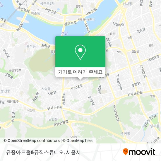 유중아트홀&뮤직스튜디오 지도