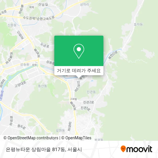 은평뉴타운 상림마을 817동 지도