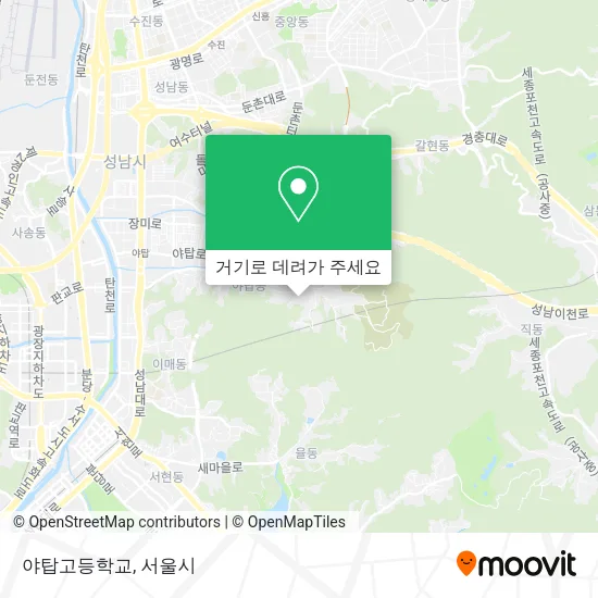야탑고등학교 지도