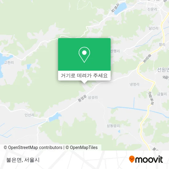 불은면 지도