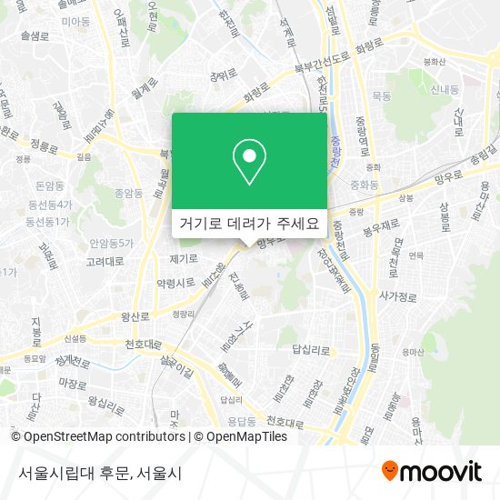 서울시립대 후문 지도
