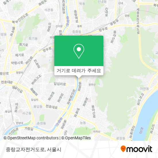 중랑교자전거도로 지도