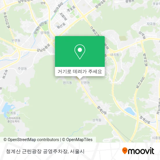 청계산 근린광장 공영주차장 지도