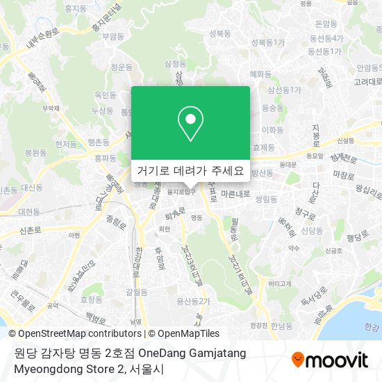원당 감자탕 명동 2호점 OneDang Gamjatang Myeongdong Store 2 지도