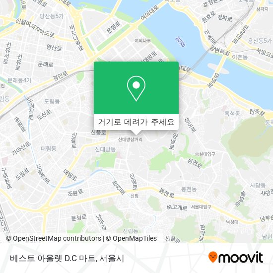 베스트 아울렛 D.C 마트 지도