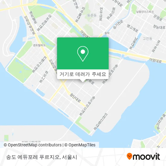 송도 에듀포레 푸르지오 지도