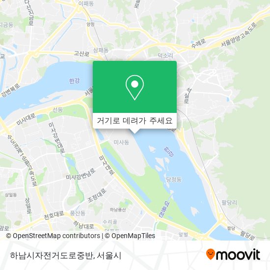 하남시자전거도로중반 지도