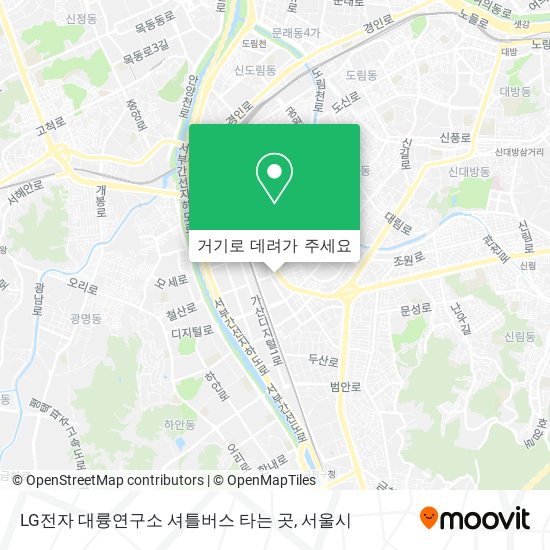 LG전자 대륭연구소 셔틀버스 타는 곳 지도