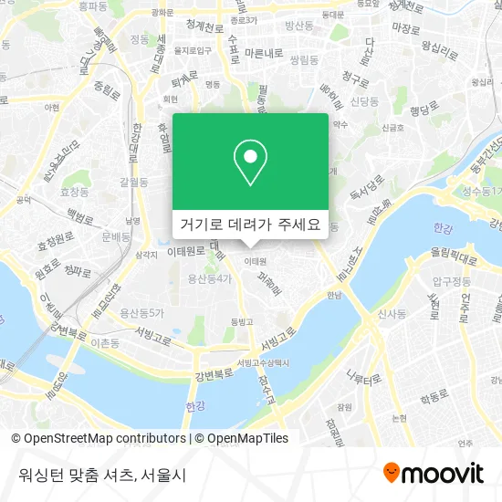 워싱턴 맞춤 셔츠 지도