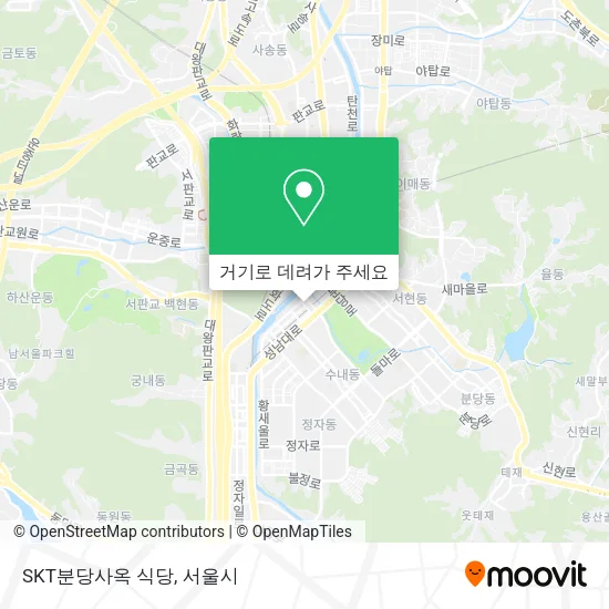 SKT분당사옥 식당 지도