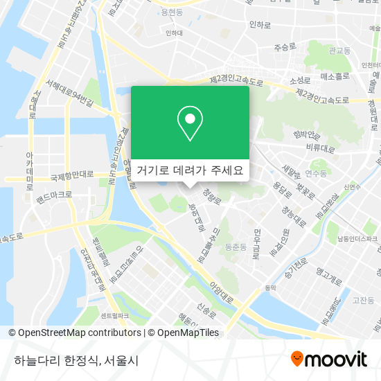 하늘다리 한정식 지도