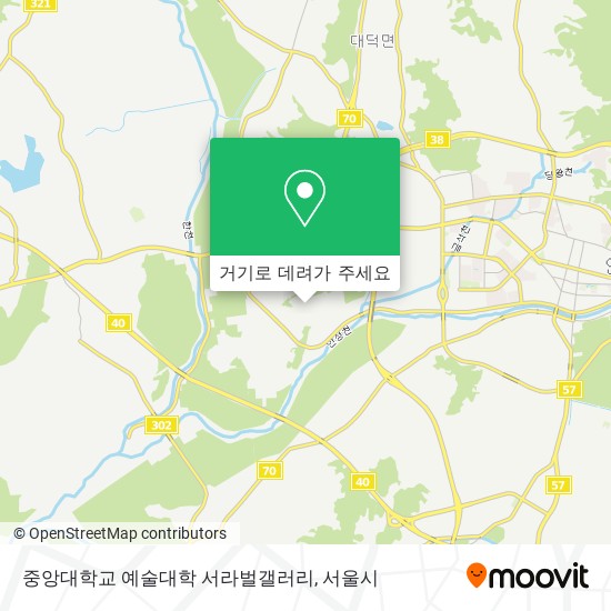 중앙대학교 예술대학 서라벌갤러리 지도