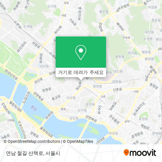 연남 철길 산책로 지도