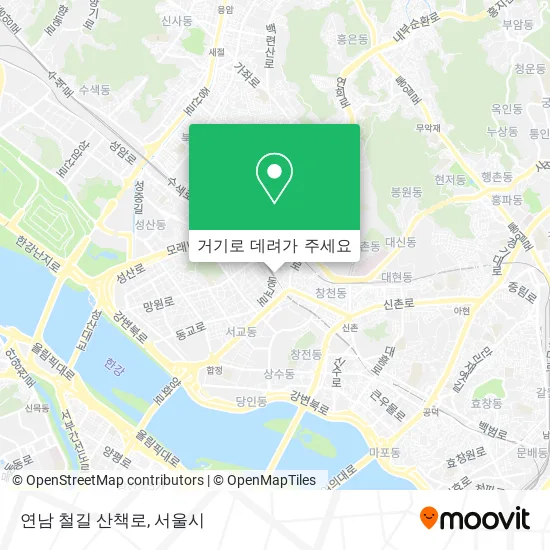 연남 철길 산책로 지도