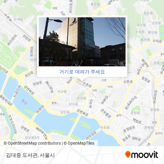 김대중 도서관 지도