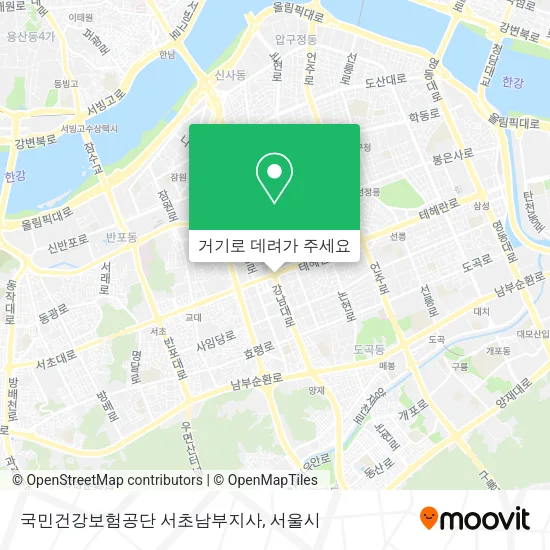 국민건강보험공단 서초남부지사 지도
