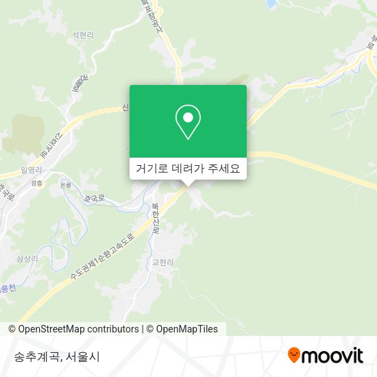 송추계곡 지도