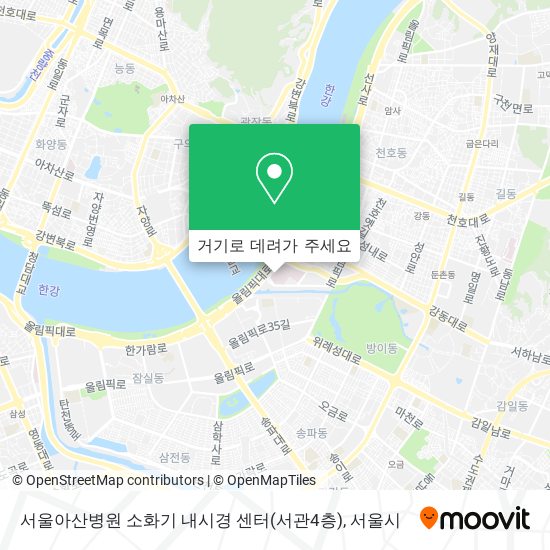 서울아산병원 소화기 내시경 센터(서관4층) 지도