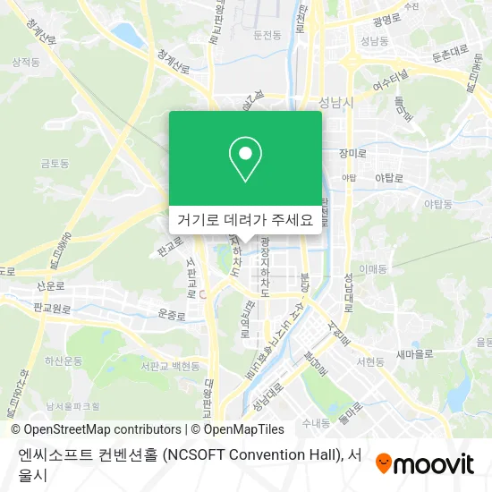 엔씨소프트 컨벤션홀 (NCSOFT Convention Hall) 지도