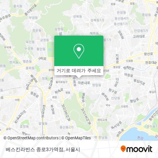 베스킨라빈스 종로3가역점 지도