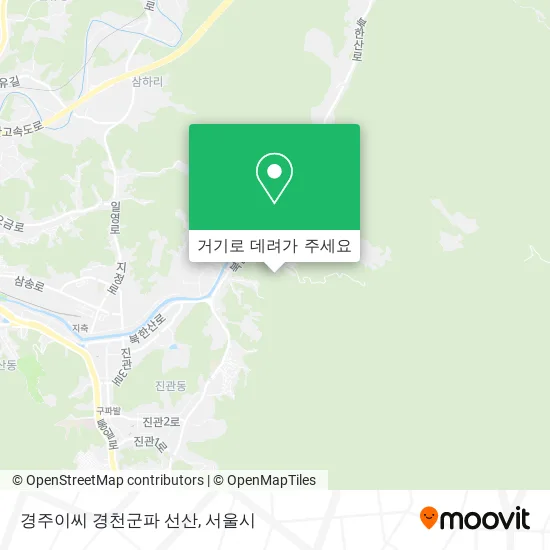 경주이씨 경천군파 선산 지도