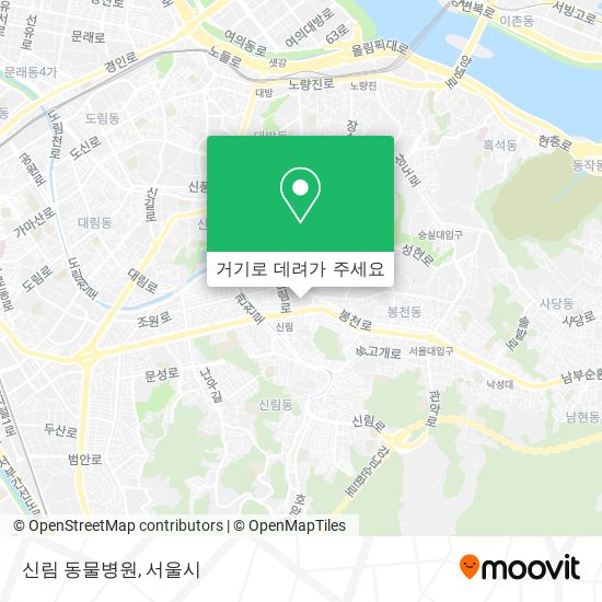 신림 동물병원 지도