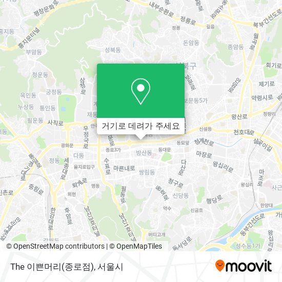 The 이쁜머리(종로점) 지도