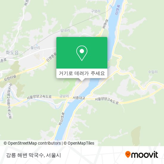 강릉 해변 막국수 지도