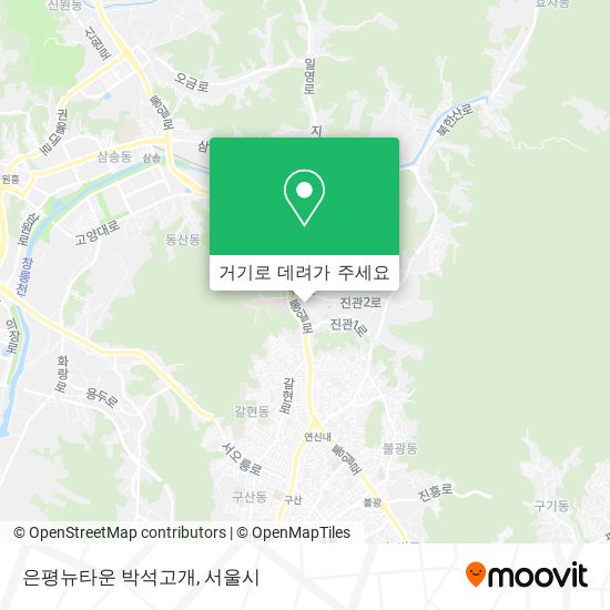 은평뉴타운 박석고개 지도