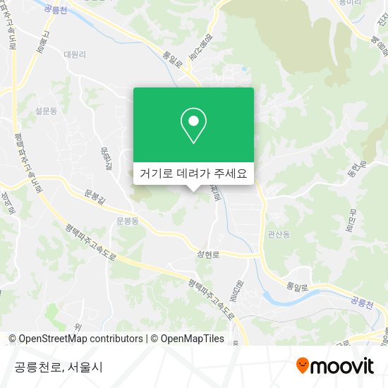 공릉천로 지도