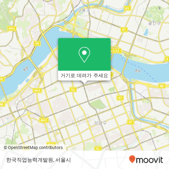 한국직업능력개발원 지도
