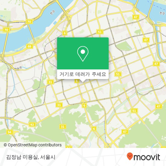 김정남 미용실 지도