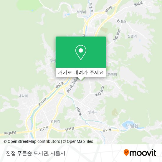 진접 푸른숲 도서관 지도